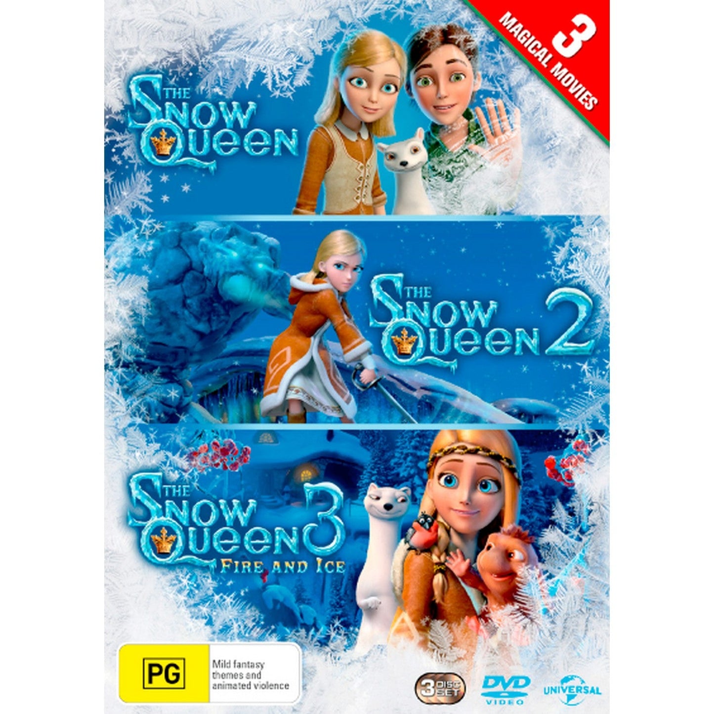 The Snow Queen / The Snow Queen 2 / The Snow Queen 3: Fire and Ice (3 Magical Movies) DVD Box Set