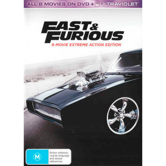 Fast & Furious: 8-Movie Extreme Action Edition (Fast and the Furious/2 Fast 2 Furious/Tokyo Drift/Fast & Furious/5/6/7/Fate) DVD