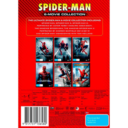 Spider-Man Collection (Spider-Man/Spider-Man 2/Spider-Man 3/Amazing Spider-Man/Amazing Spider-Man 2/Spider-Man: Homecoming) DVD Box Set