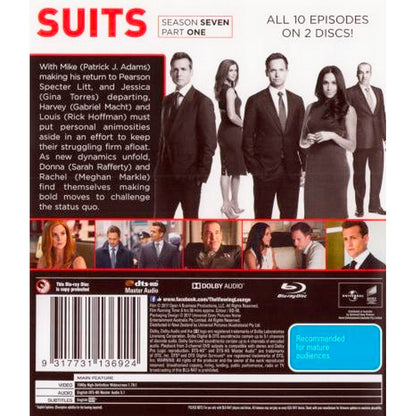 Suits: Season 7 - Part 1 (Episodes 1-10) Blu-Ray