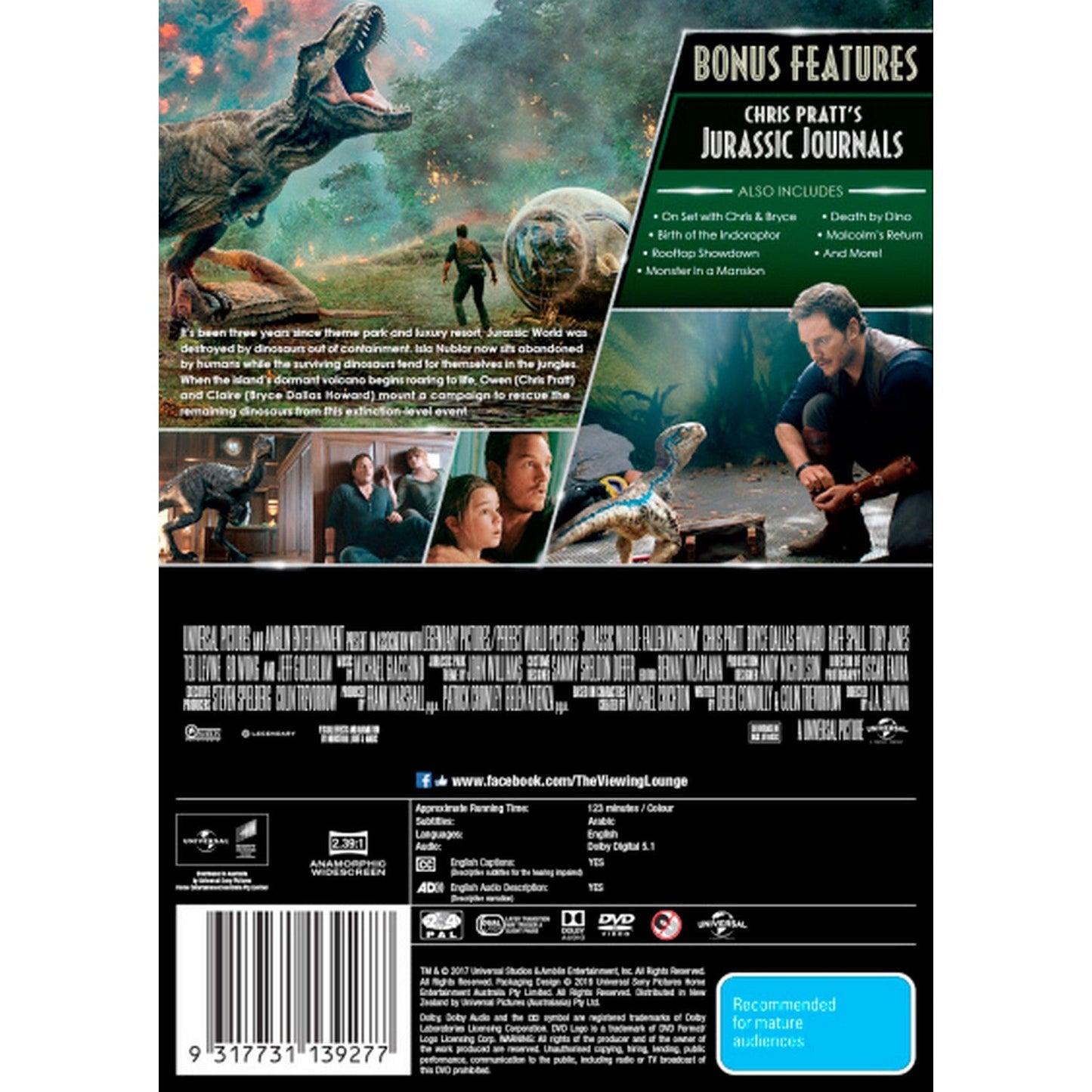 Jurassic World: Fallen Kingdom DVD