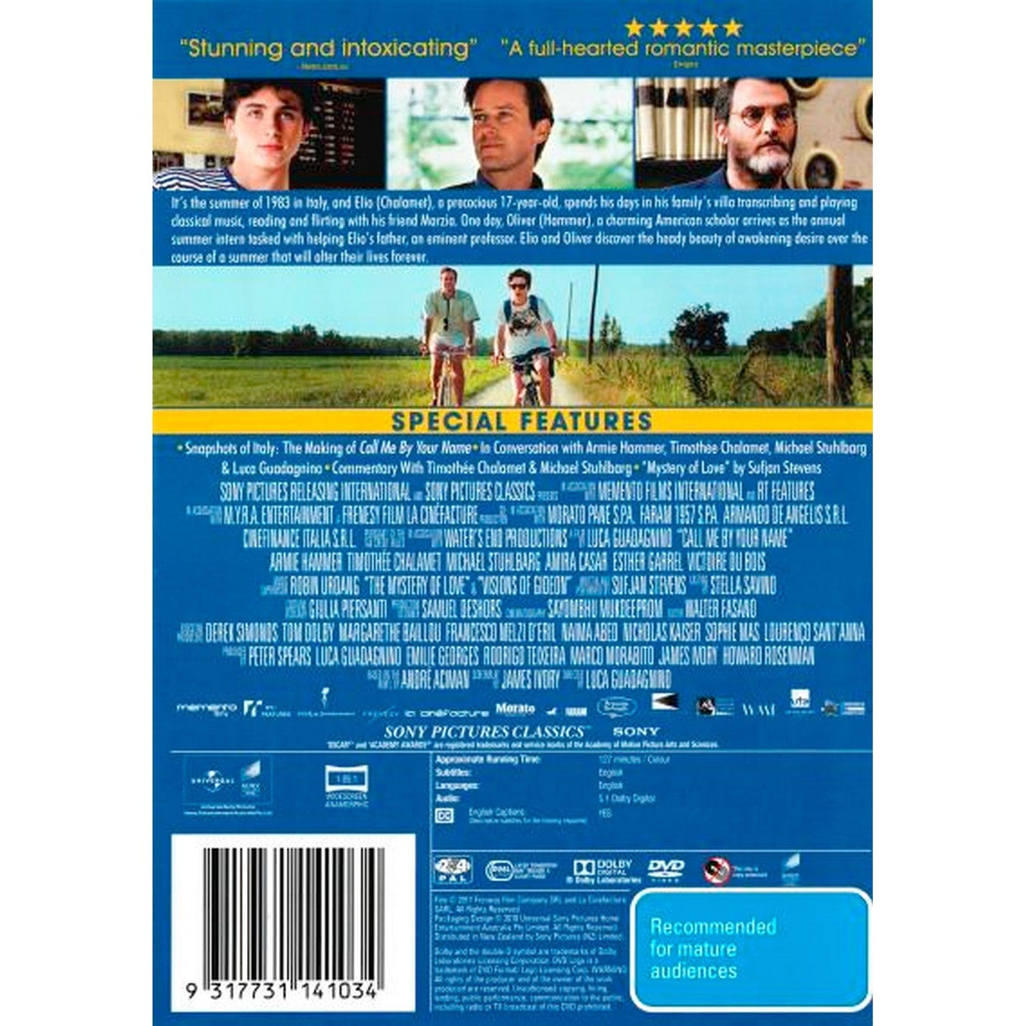 Call Me By Your Name DVD