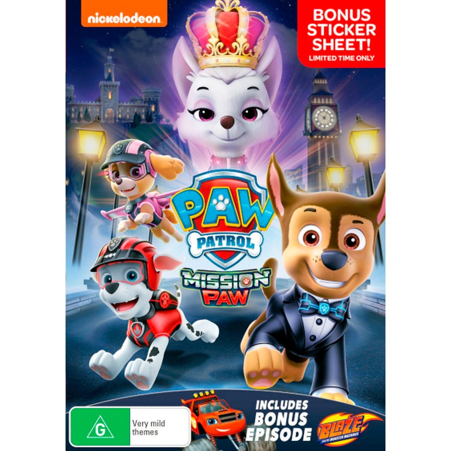 PAW Patrol: Mission Paw (Includes Bonus Episode: Blaze and the Monster Machines) (Bonus Sticker Sheet!) DVD