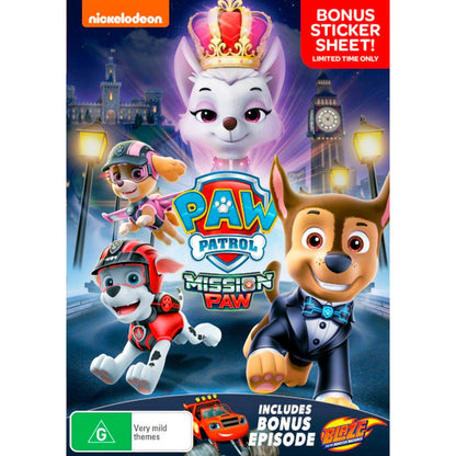 PAW Patrol: Mission Paw (Includes Bonus Episode: Blaze and the Monster Machines) (Bonus Sticker Sheet!) DVD