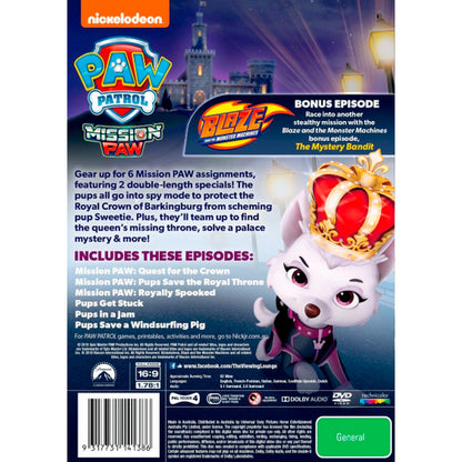 PAW Patrol: Mission Paw (Includes Bonus Episode: Blaze and the Monster Machines) (Bonus Sticker Sheet!) DVD