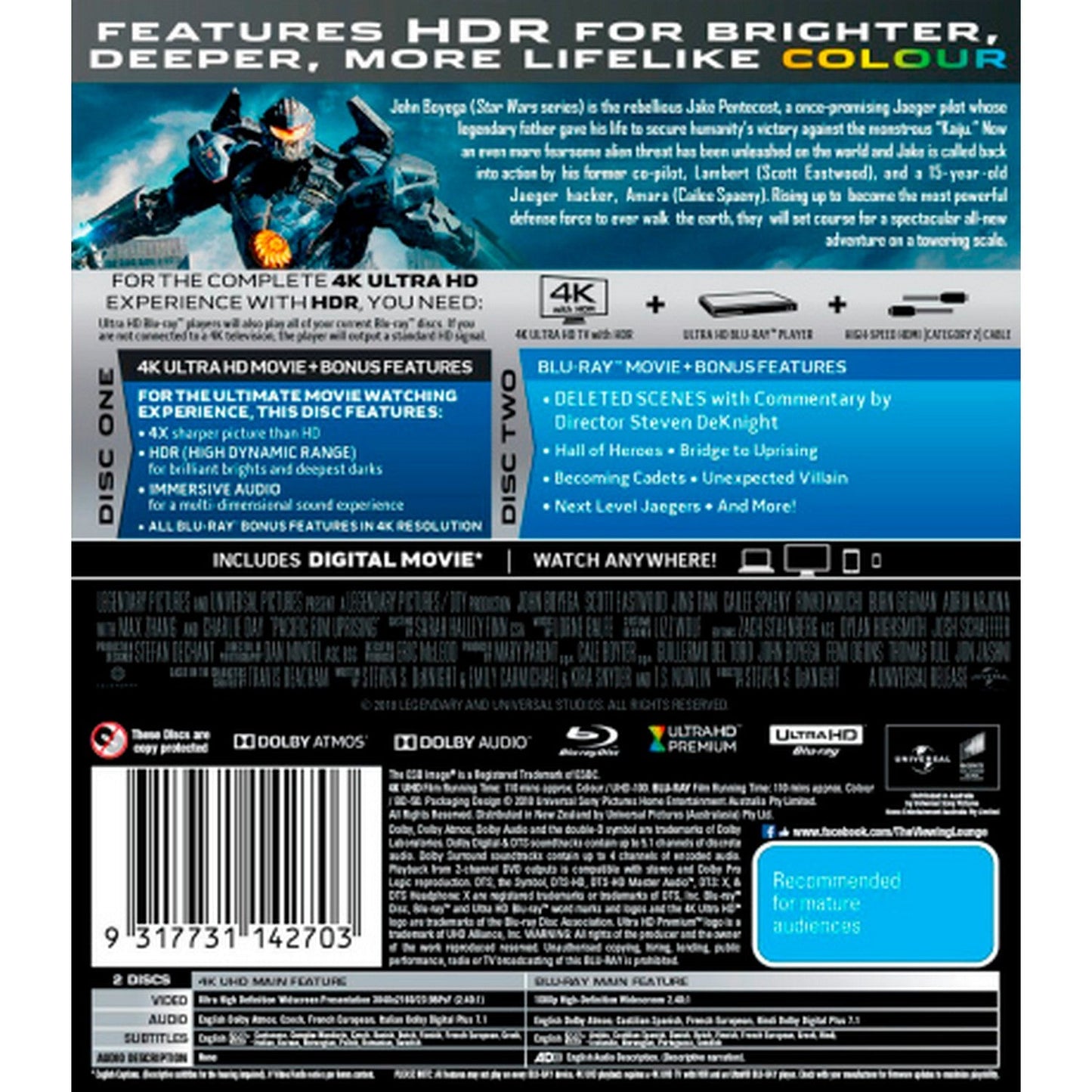 Pacific Rim: Uprising 4K UltraHD + Blu-Ray