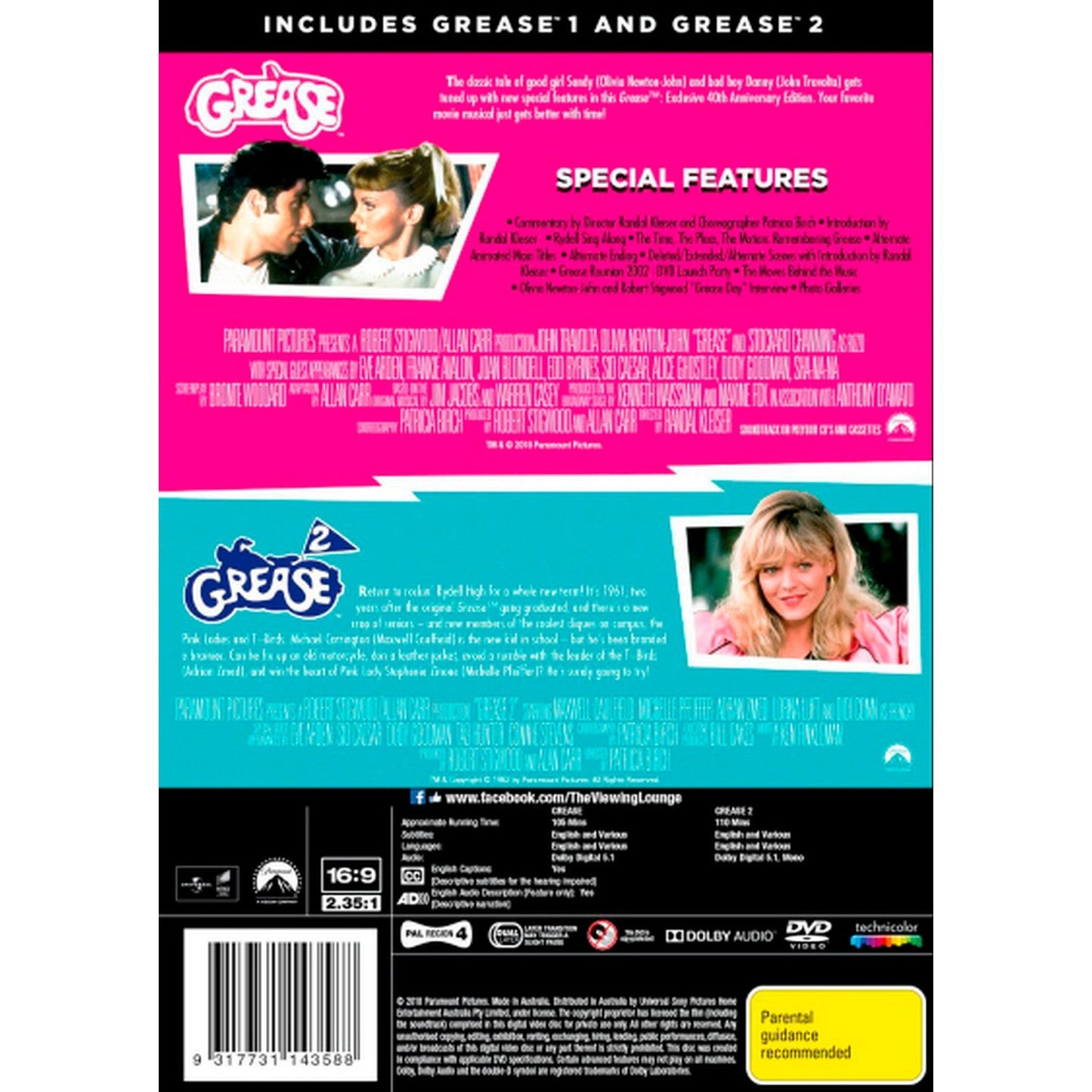 Grease / Grease 2 (2-Movie Collection) DVD Box Set