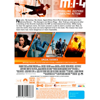 M:I-4 (Mission: Impossible - Ghost Protocol) DVD