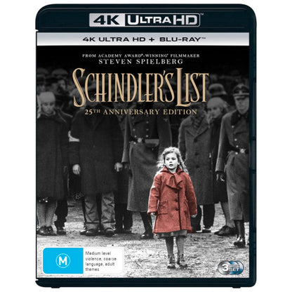 Schindler's List (25th Anniversary Edition) 4K UltraHD + Blu-Ray