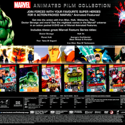 Marvel Animated Film Collection (Avengers Confidential / Doctor Strange (2007) / Hulk vs / Iron Man: Rise of Technovore / Planet Hulk) DVD