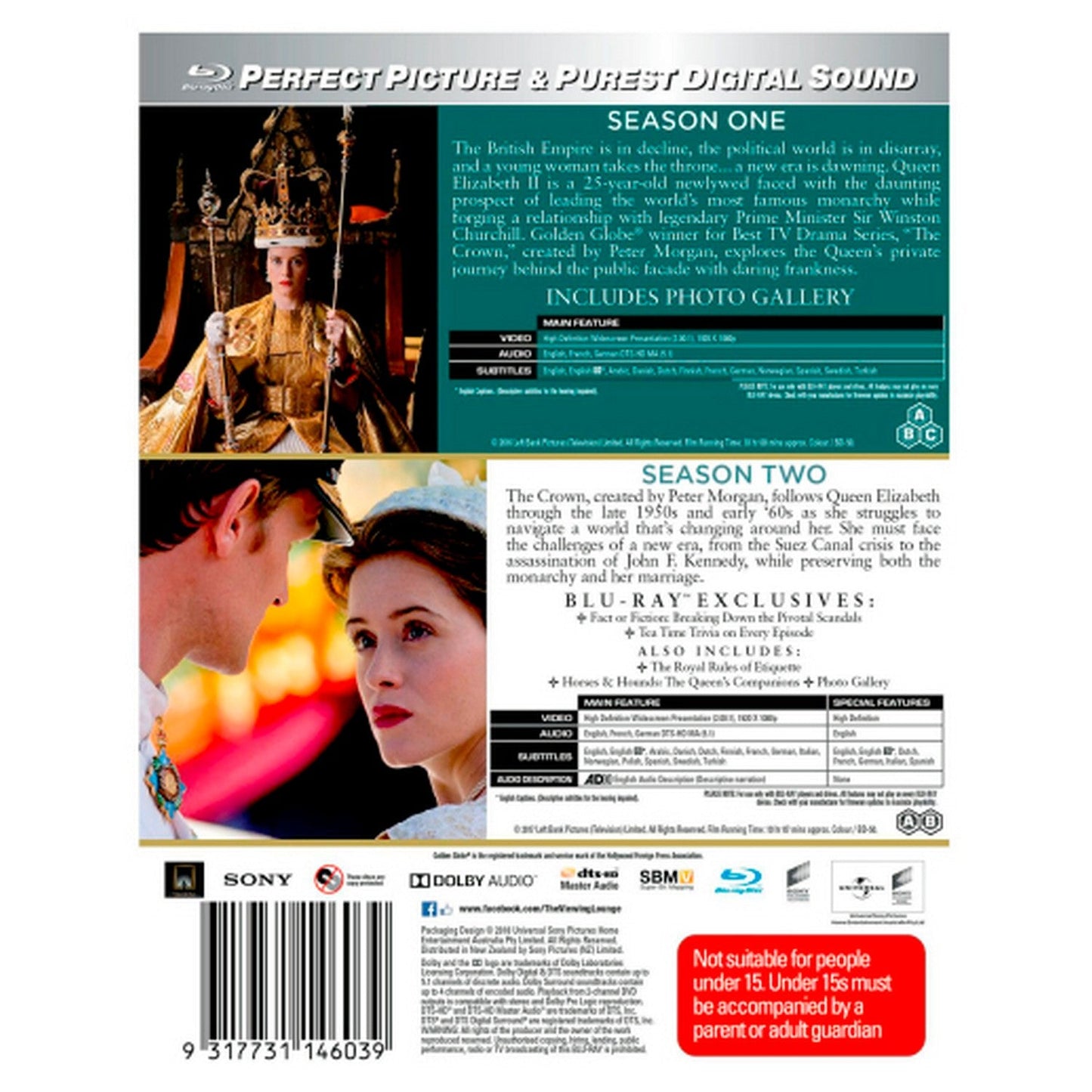 The Crown: Season 1 & Season 2 Blu-Ray