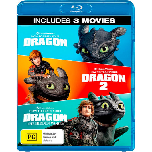 How to Train Your Dragon / How to Train Your Dragon 2 / How to Train Your Dragon: The Hidden World Blu-Ray Box Set