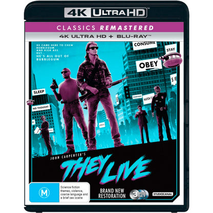 They Live (John Carpenter's) (Classics Remastered) 4K UltraHD + Blu-Ray