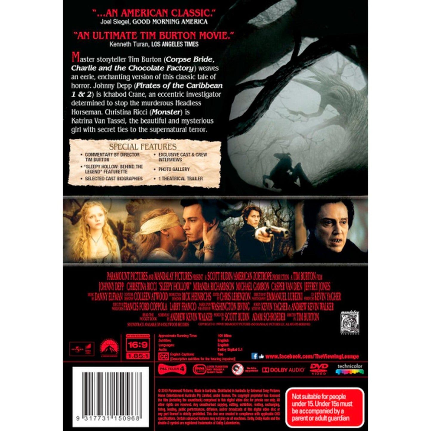 Sleepy Hollow (1999) DVD