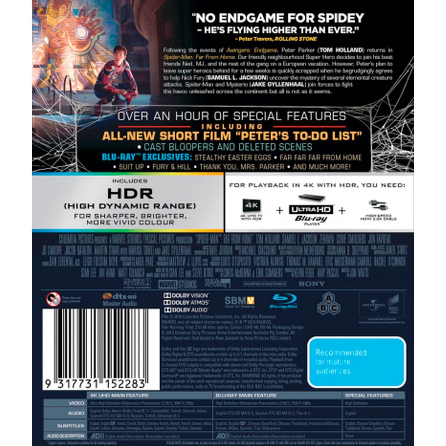 Spider-Man: Far From Home 4K UltraHD + Blu-Ray