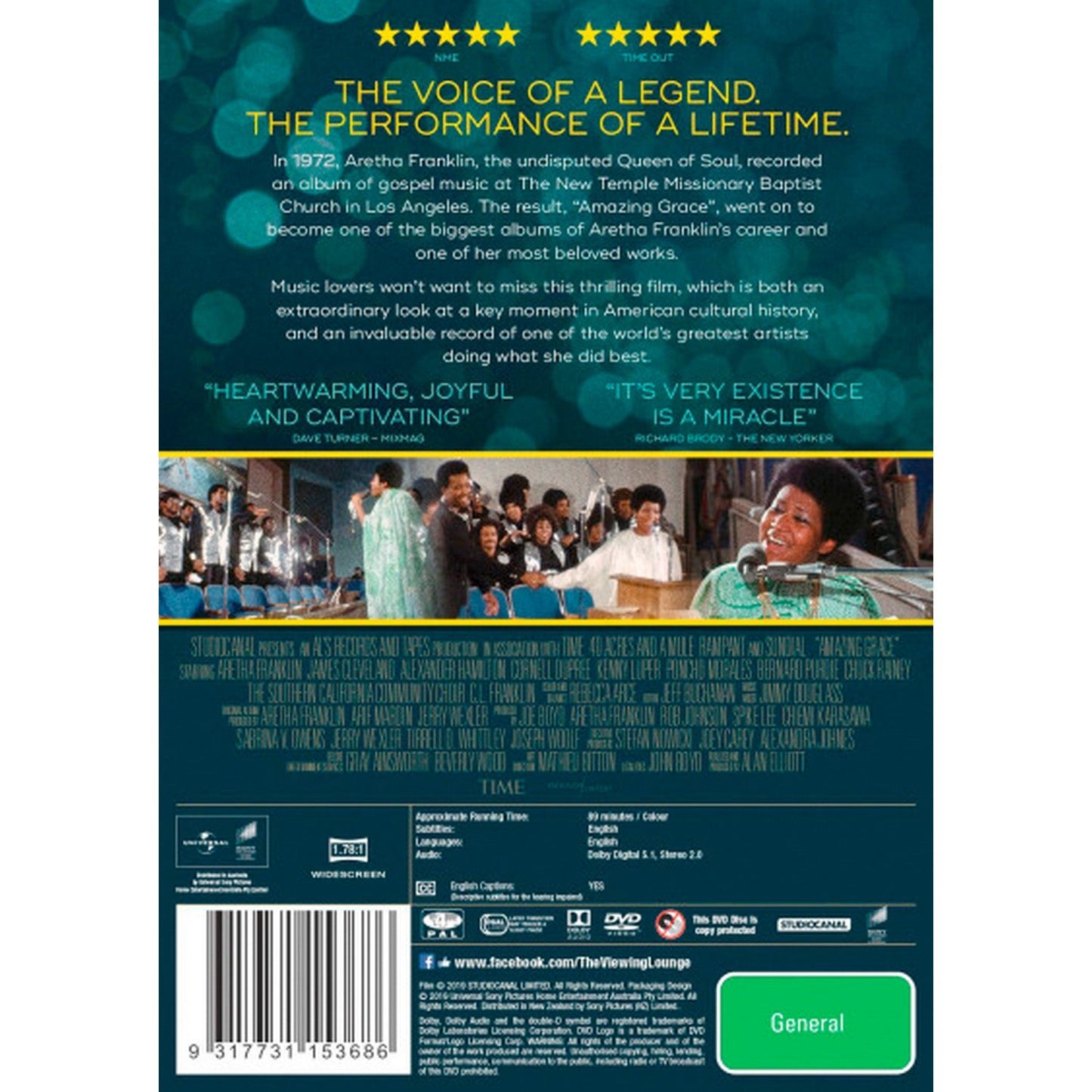 Amazing Grace (2018) DVD