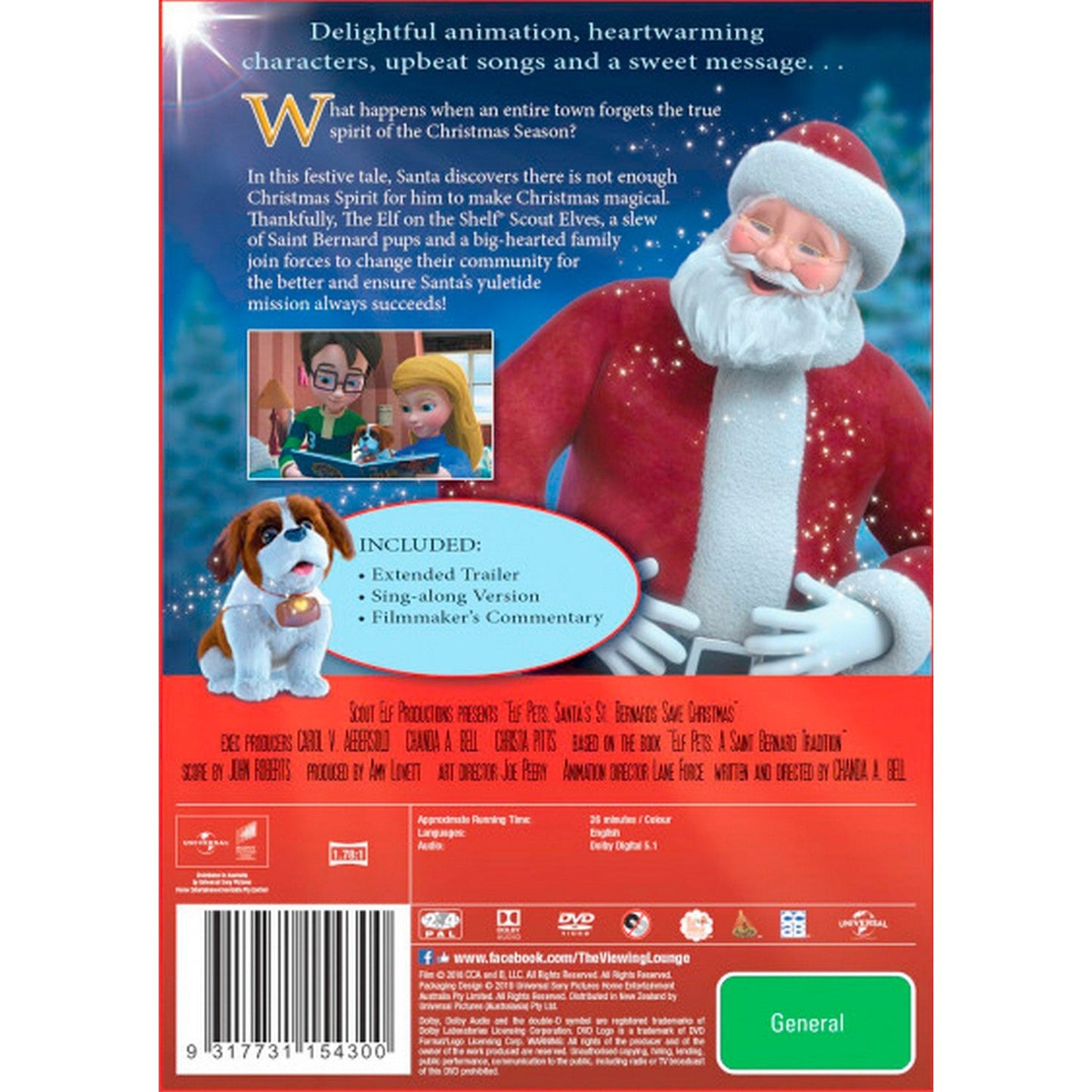 Elf Pets: Santa'S St. Bernards Save Christmas DVD