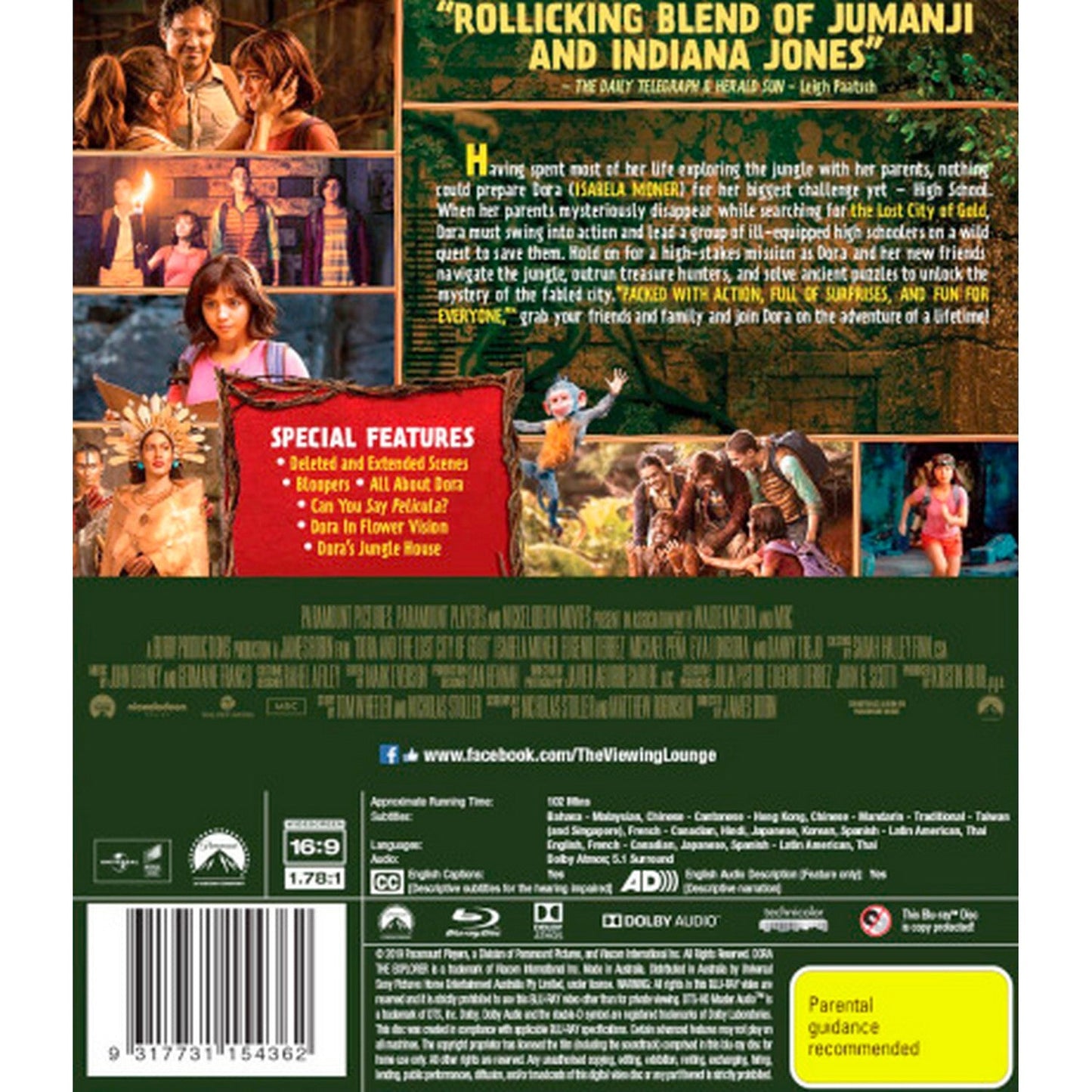 Dora and The Lost City of Gold Blu-Ray