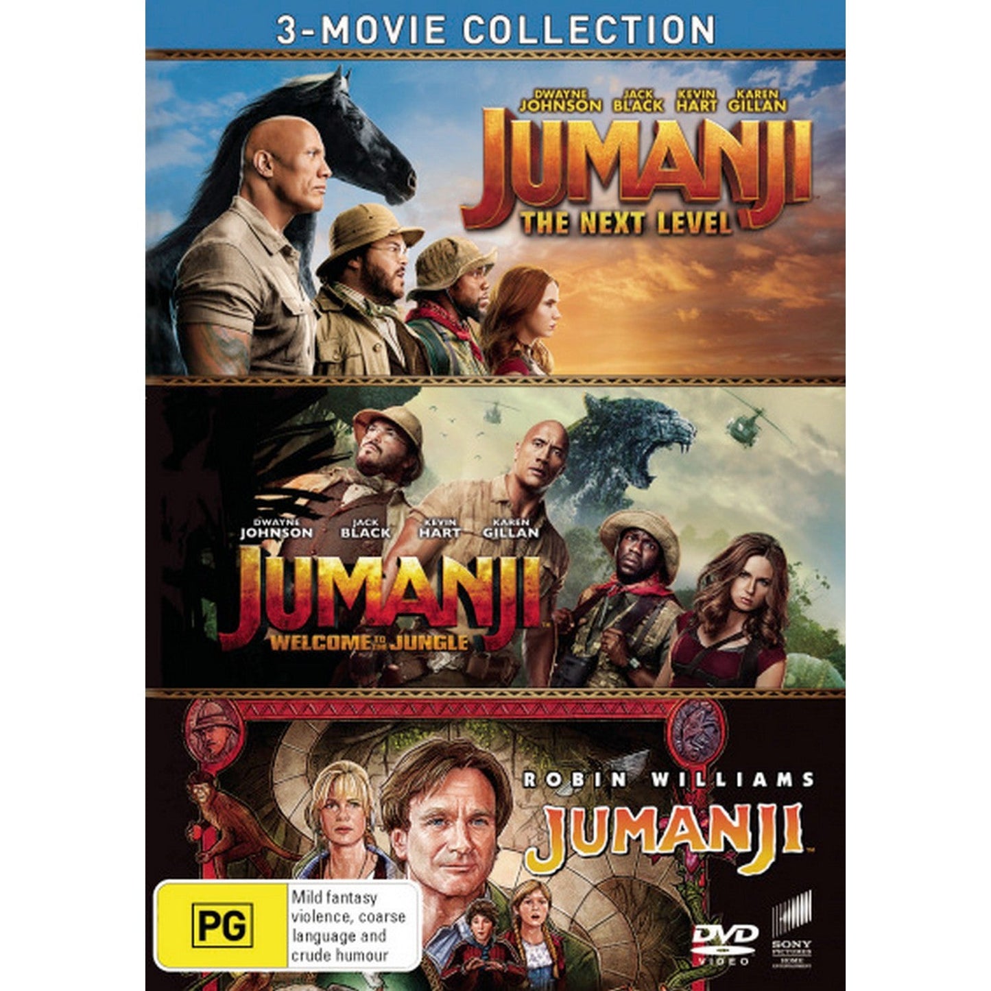 3 Movie Collection (Jumanji: The Next Level / Jumanji: Welcome to the Jungle / Jumanji) DVD Box Set