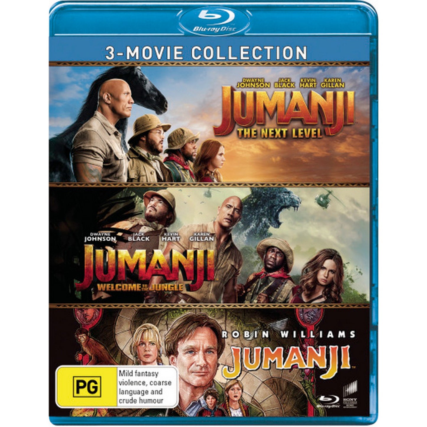 3 Movie Collection (Jumanji: The Next Level / Jumanji: Welcome to the Jungle / Jumanji) Blu-Ray Box Set