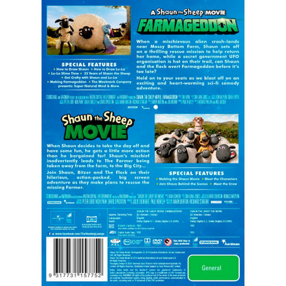 2 Movie Collection (A Shaun the Sheep Movie: Farmageddon / Shaun the Sheep Movie) DVD Box Set