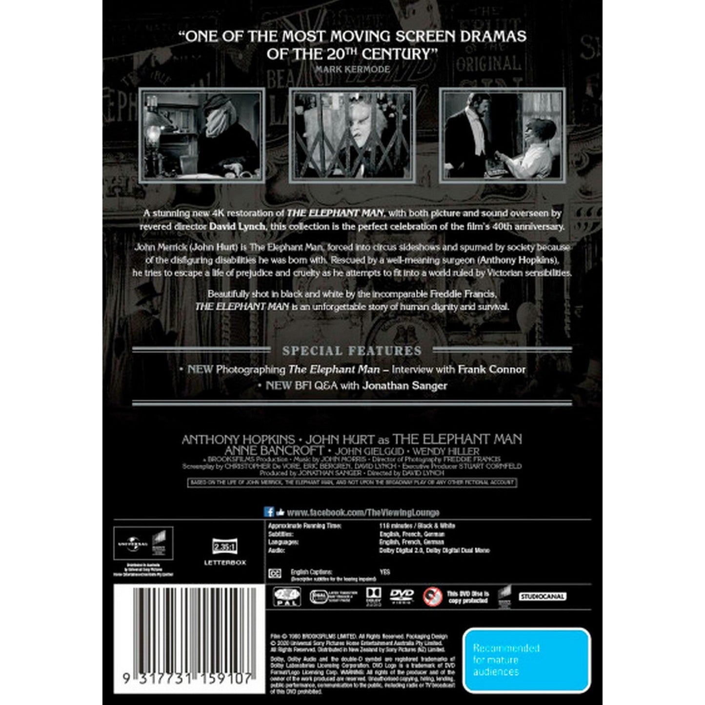 The Elephant Man (1980) (Classics Remastered) DVD