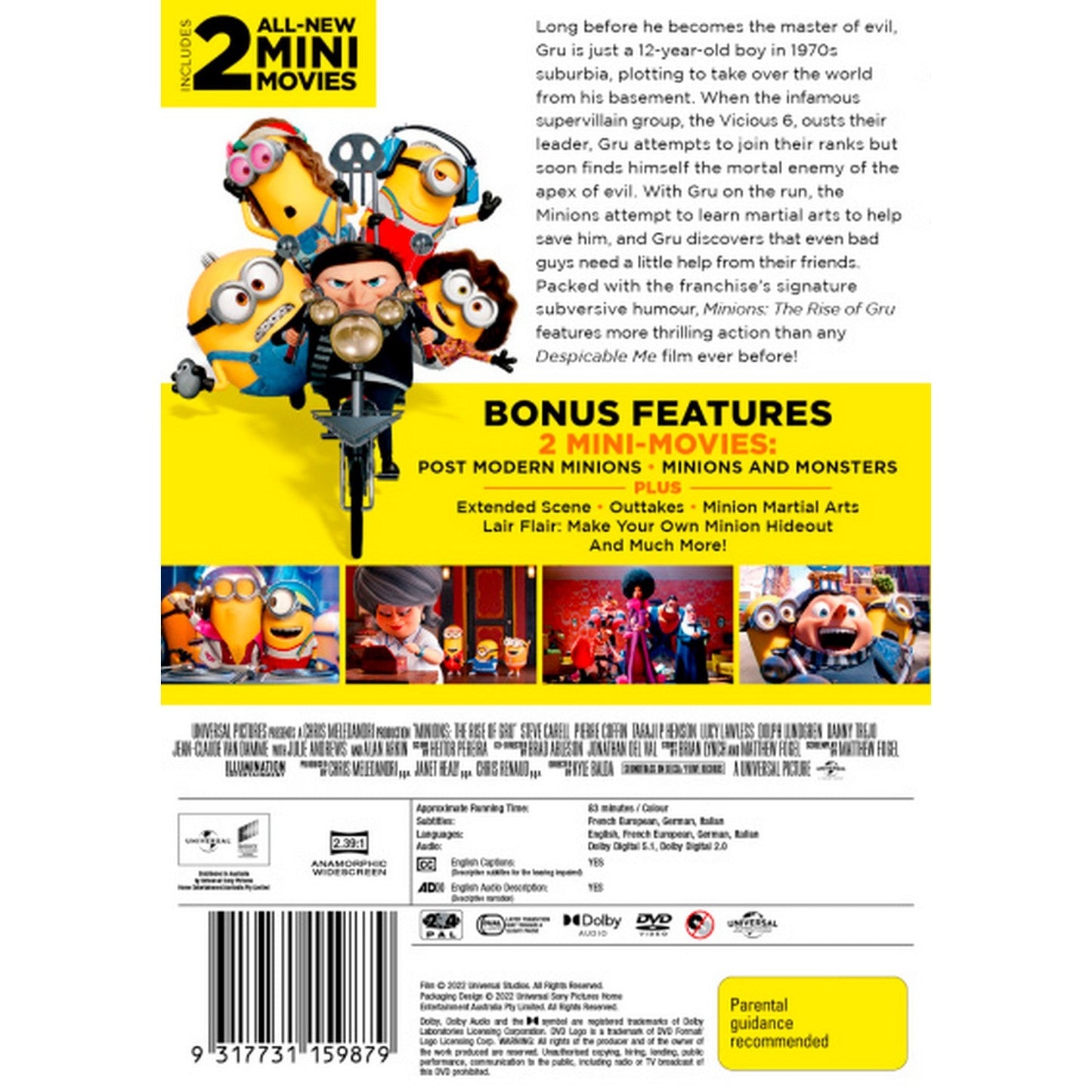 Minions: The Rise of Gru DVD