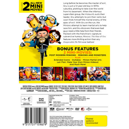 Minions: The Rise of Gru DVD