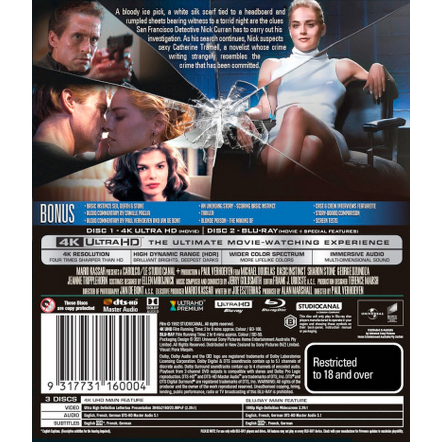 Basic Instinct (Classics Remastered) 4K UltraHD + Blu-Ray