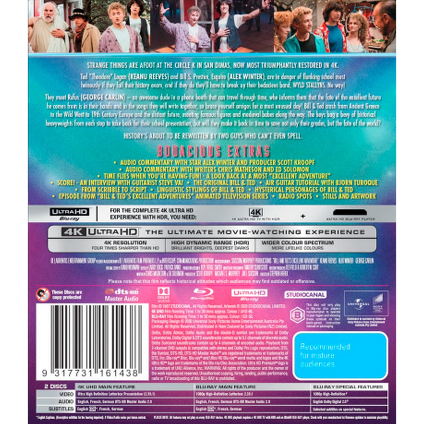 Bill & Ted's Excellent Adventure 4K UltraHD + Blu-Ray