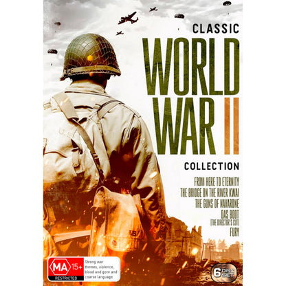 Classic WWII Collection: (From Here to Eternity (1953) / The Bridge on the River Kwai / The Guns of Navarone / Das Boot (The Director's Cut) / Fury) DVD Box Set