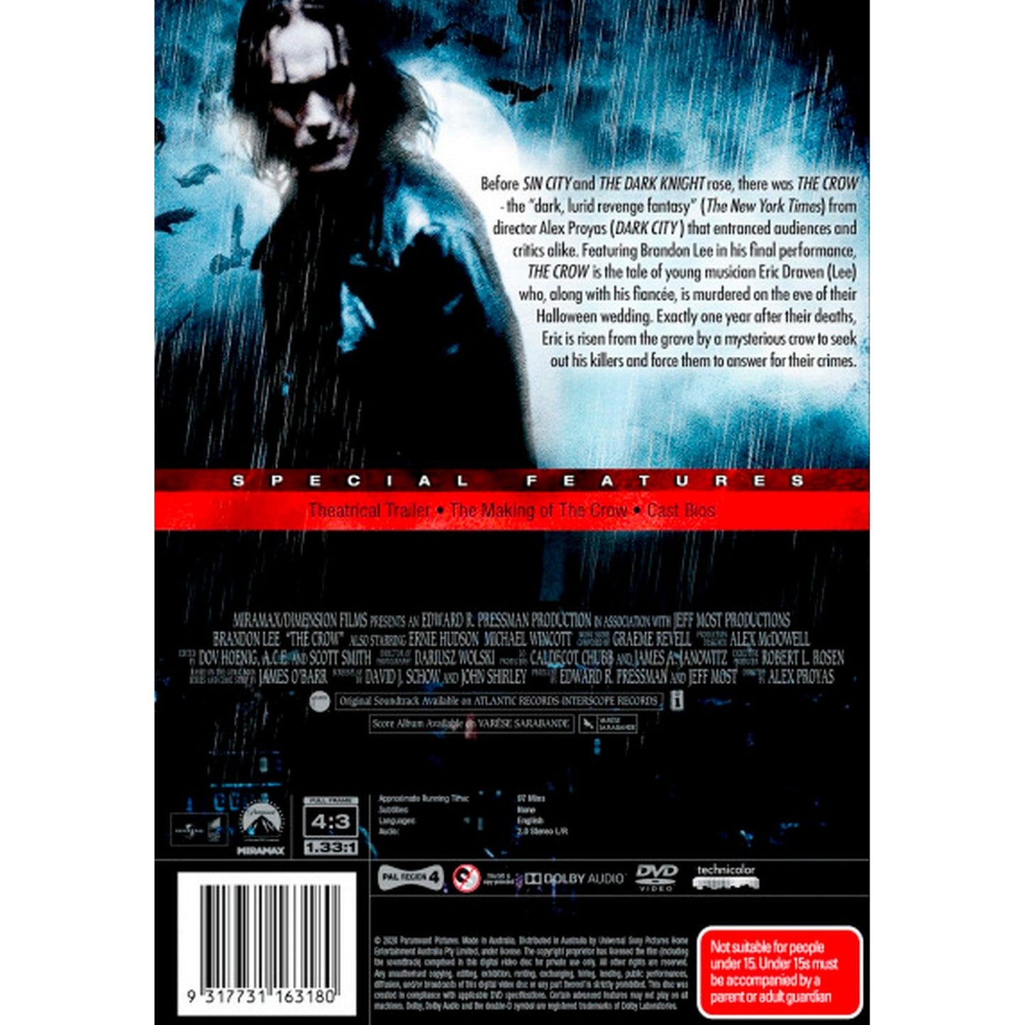 The Crow (1994) DVD