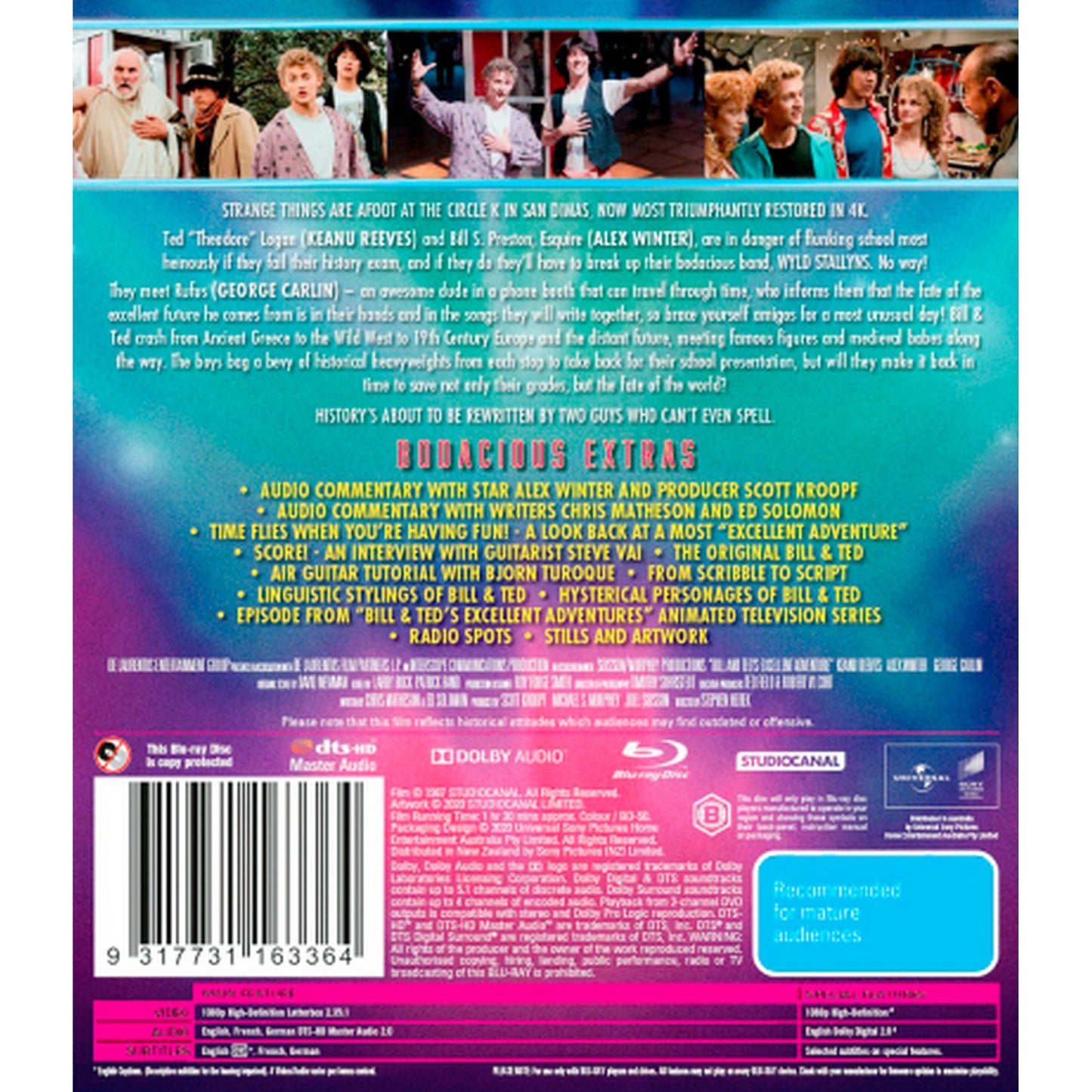 Bill & Ted's Excellent Adventure (Classics Remastered) Blu-Ray