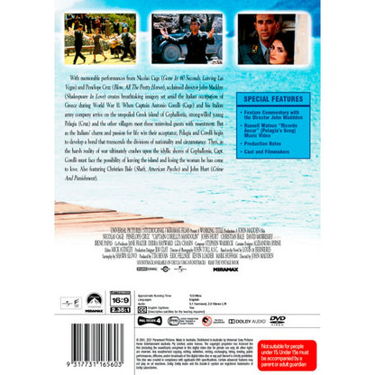 Captain Corelli's Mandolin DVD