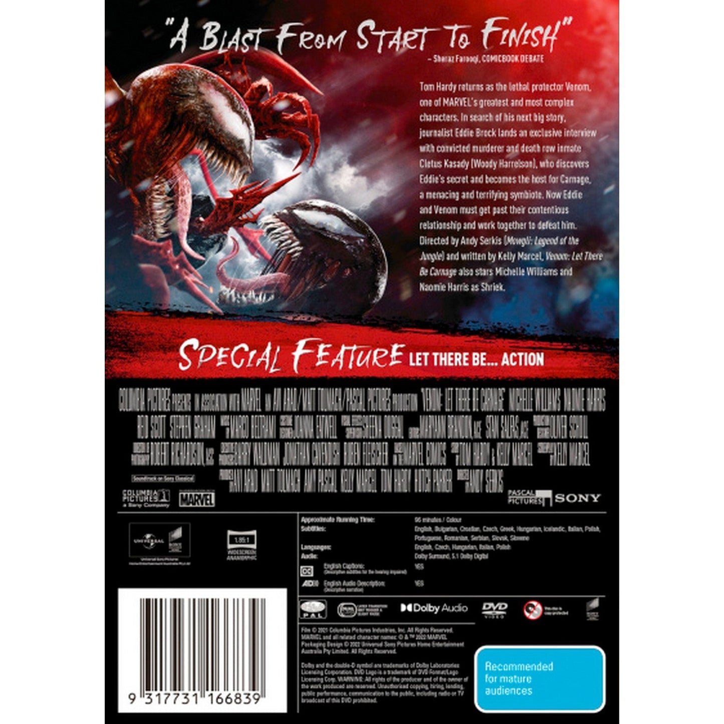 Venom: Let There Be Carnage DVD