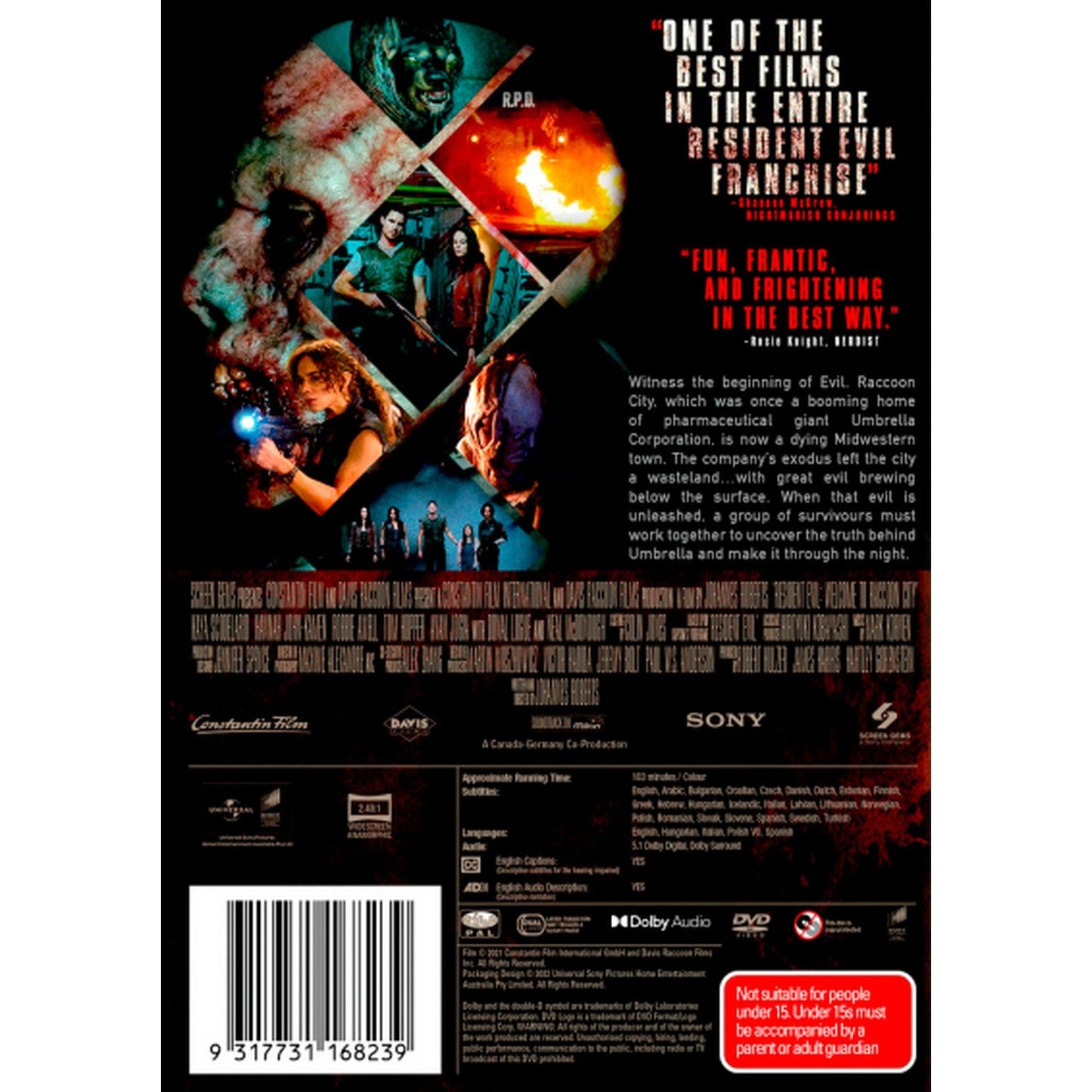 Resident Evil: Welcome to Raccoon City DVD