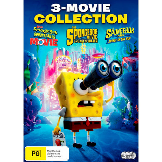 3 Movie Collection (The SpongeBob SquarePants Movie / Sponge out of Water / Sponge on the Run) DVD Box Set