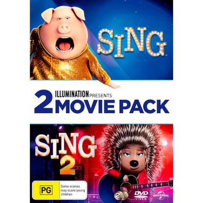 2 Movie Franchise Pack: Sing / Sing 2 DVD Box Set