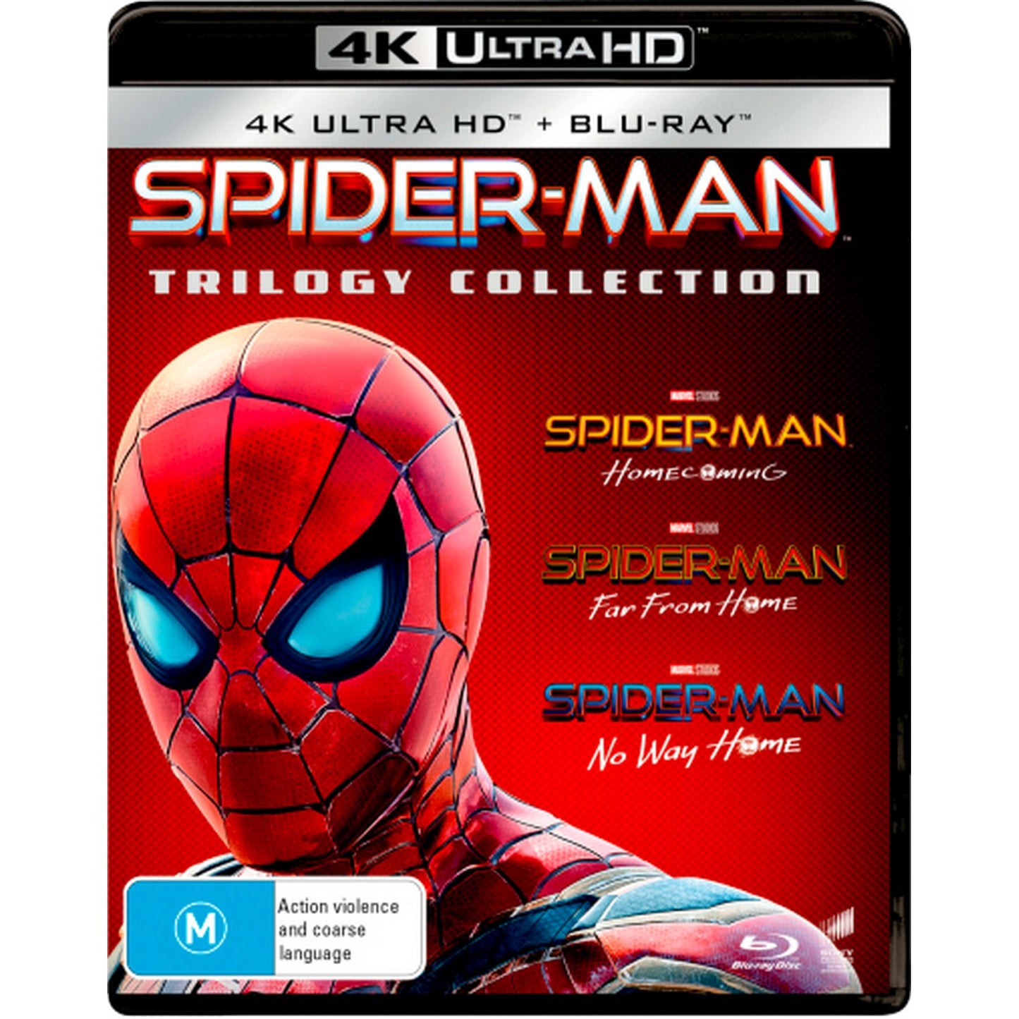 Spider-Man Trilogy Collection (Spider-Man: Far From Home / Spider-Man: Homecoming / Spider-Man: No Way Home) 4K UltraHD + Blu-Ray Box Set