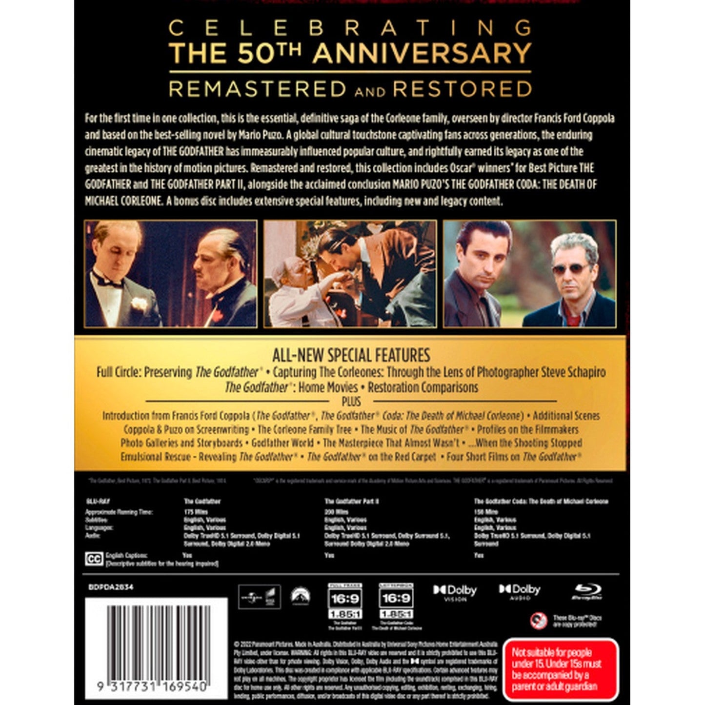 The Godfather Trilogy: The Godfather / The Godfather Part II / The Godfather Coda Blu-Ray Box Set