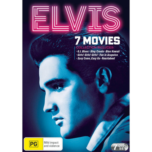 Elvis: 7 Movie Collections: (G.I. Blues / King Creole / Blue Hawaii / Girls! Girls! Girls! / Fun in Acapulco / Easy Come, Easy Go / Roustabout) DVD Box Set