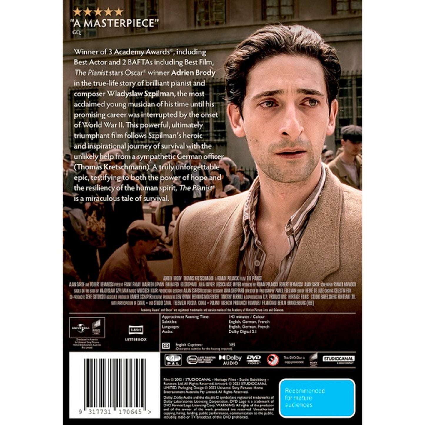 The Pianist (Classics Remastered) DVD