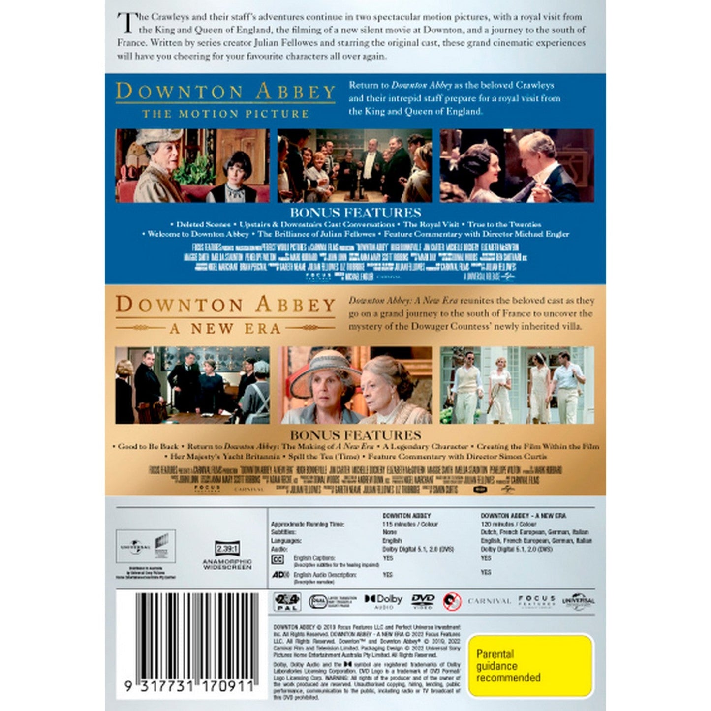 Downton Abbey: 2-Film Collection: Downton Abbey (2019) / Downton Abbey: A New Era DVD Box Set