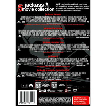 Jackass 5 Movie Collection (Jackass Forever / Jackass the Movie / Jackass Number Two / Jackass 3 / Jackass Presents: Bad Grandpa) DVD Box Set