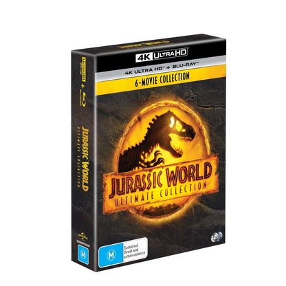 6 Movie Franchise Pack (Jurassic Park 1 ? 3 / Jurassic World / Jurassic World: Fallen Kingdom / Jurassic World: Dominion) 4K UltraHD + Blu-Ray Box Set