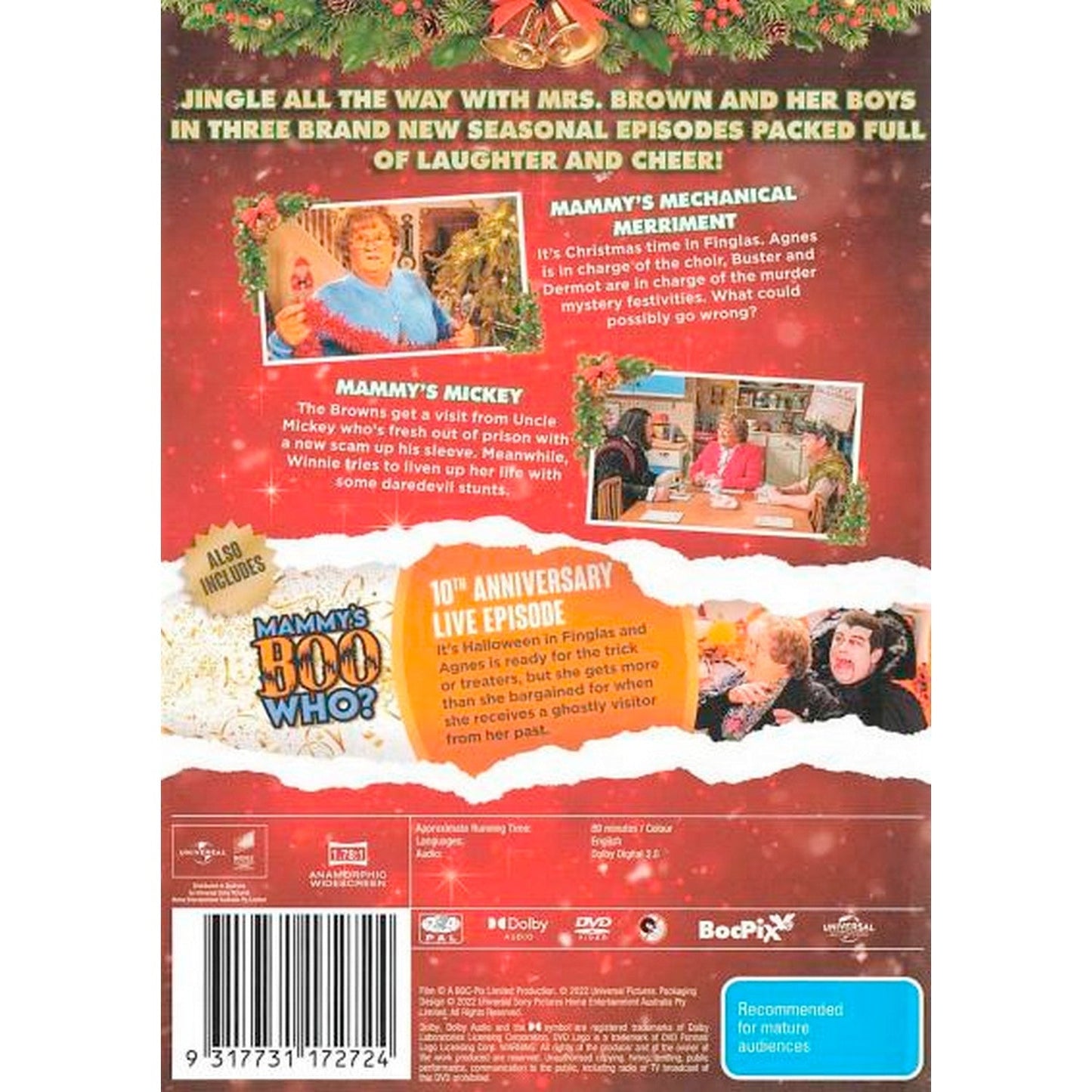 Mrs Brown's Boys Holly Jolly Jingles (Mammy's Mechanical Merriment / Mammy's Mickey / 10th Anniversary Live Episode) DVD