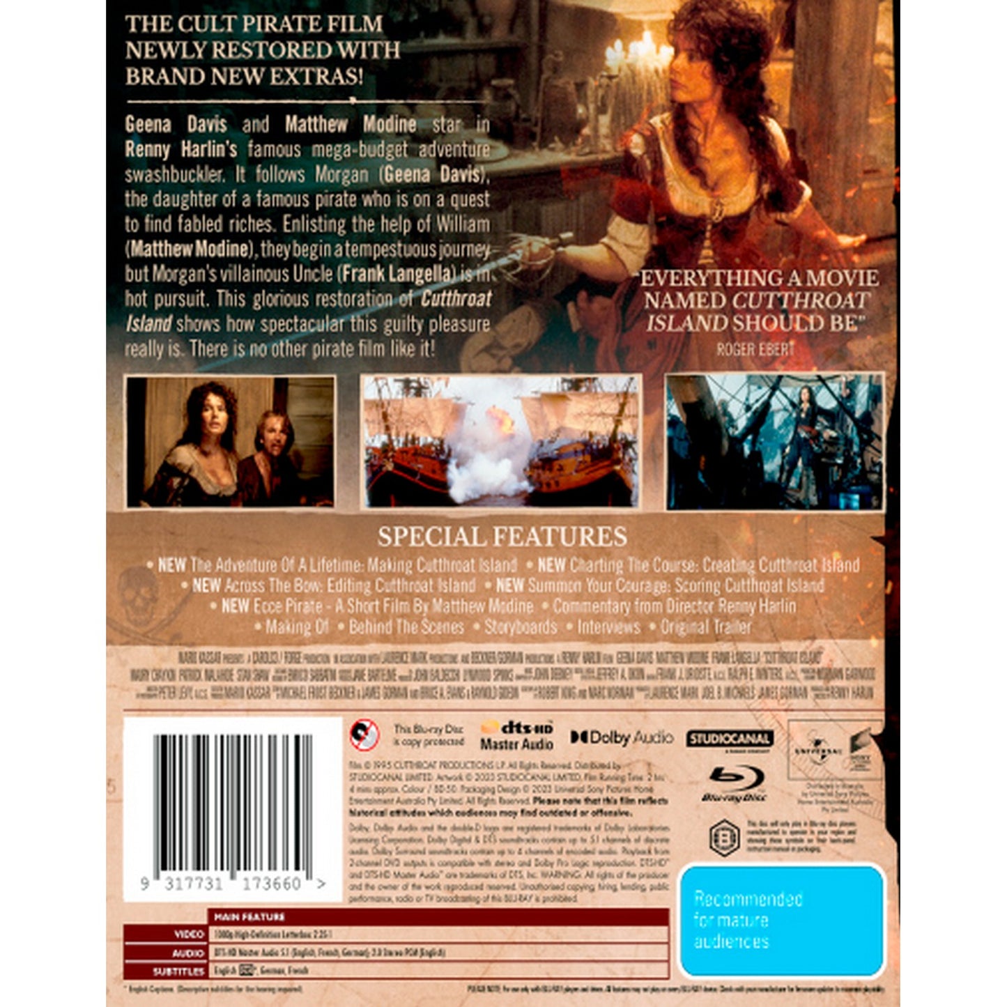 Cutthroat Island (Classics Remastered) Blu-Ray