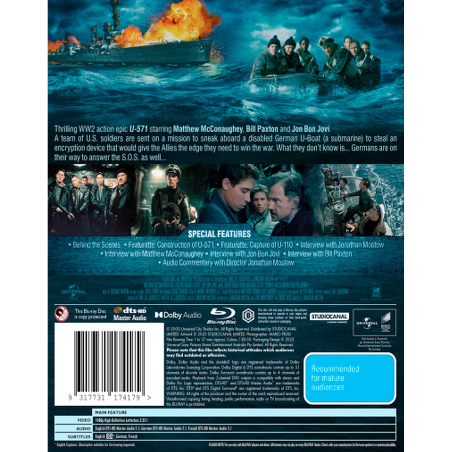 U-571 (Classics Remastered) Blu-Ray