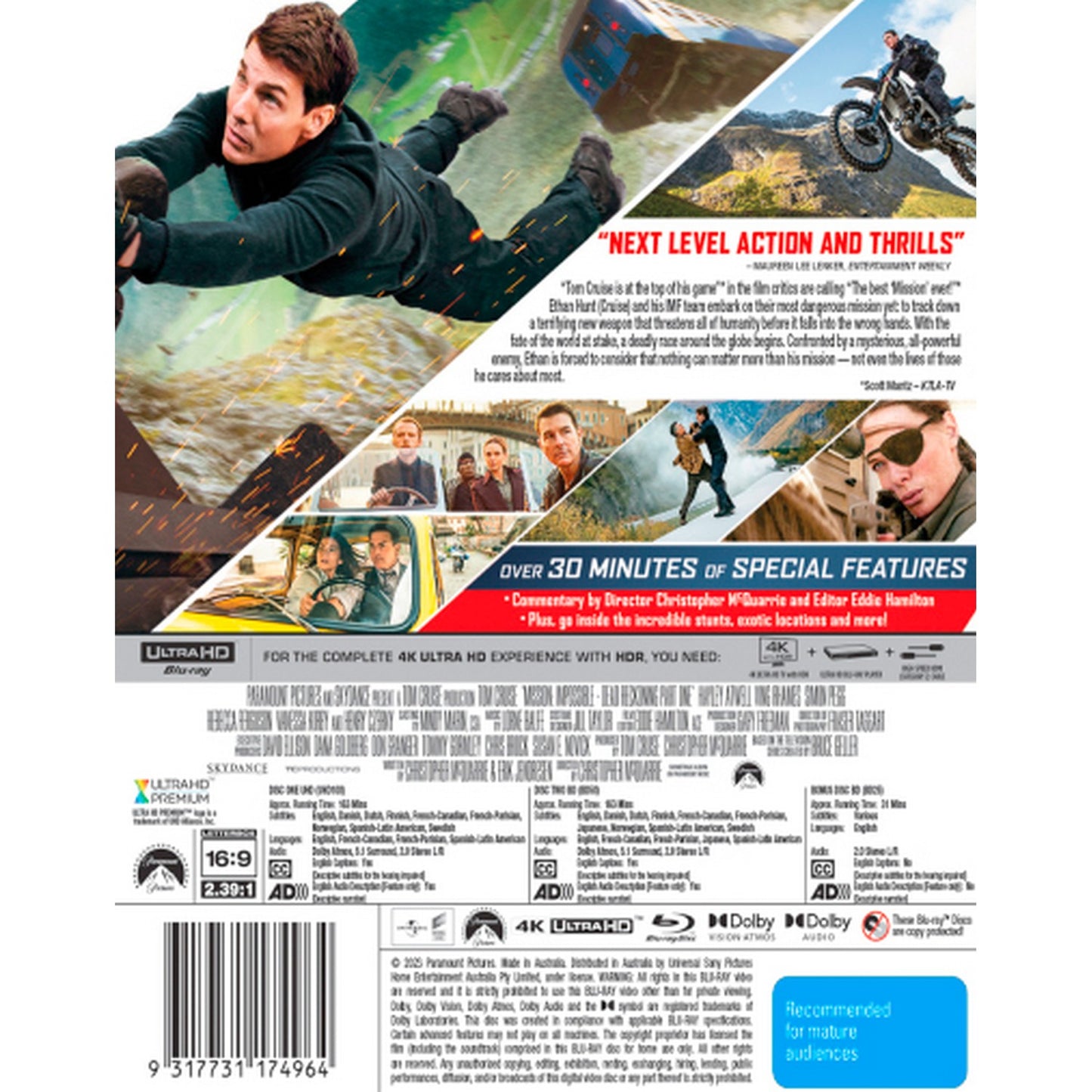 Mission: Impossible - Dead Reckoning 4K UltraHD + Blu-Ray