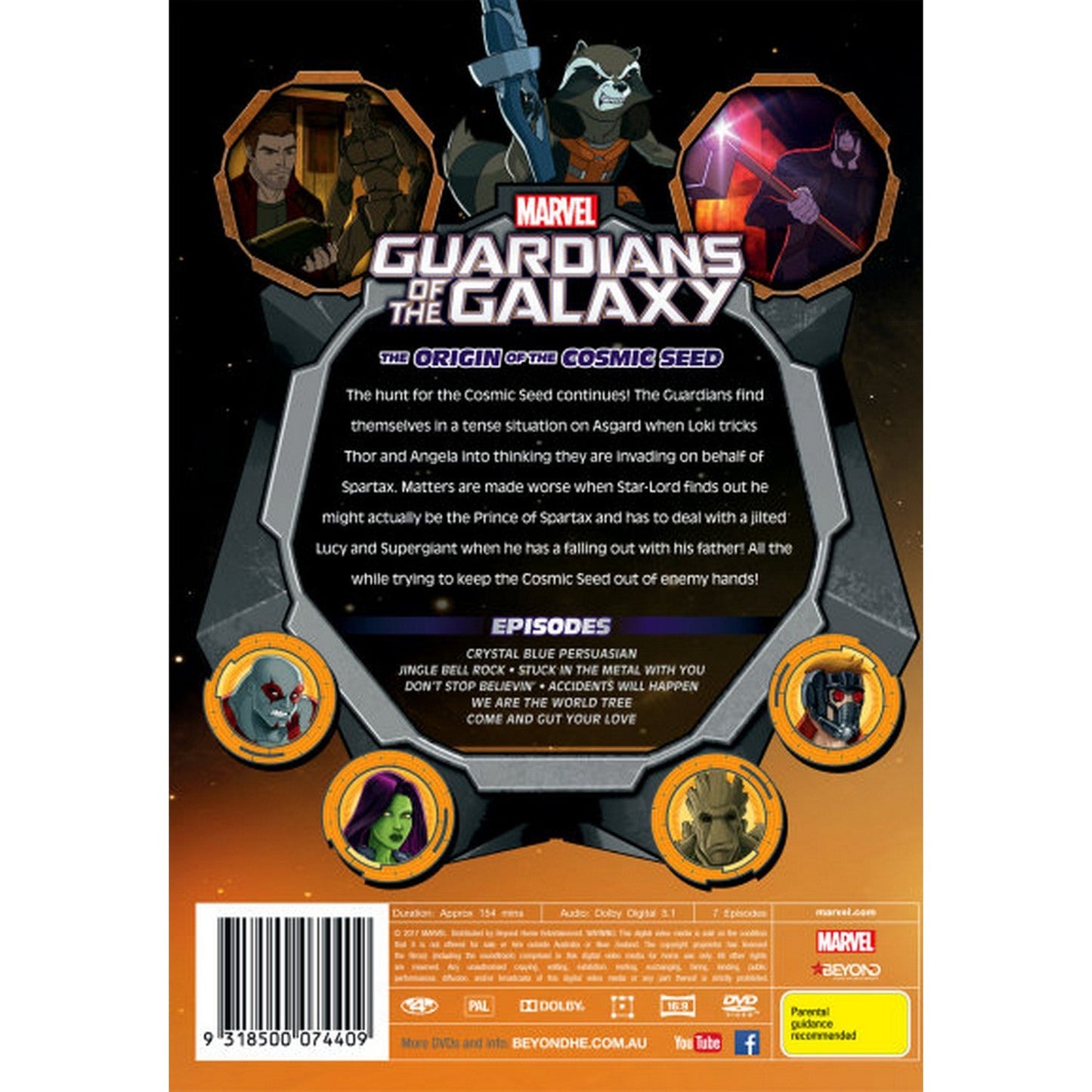 Guardians of the Galaxy (2015): The Origin of the Cosmic Seed DVD